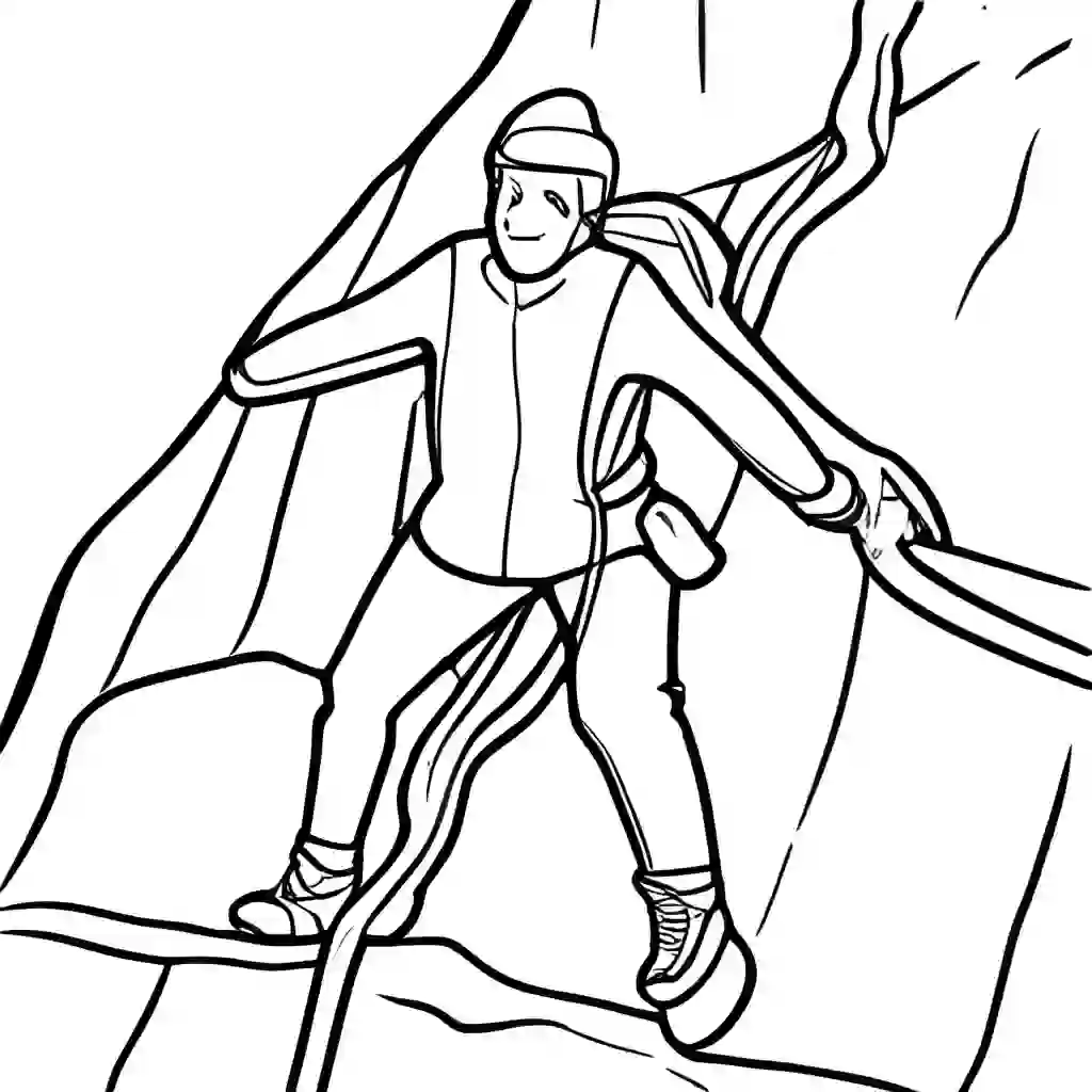 Ice Climbing coloring pages